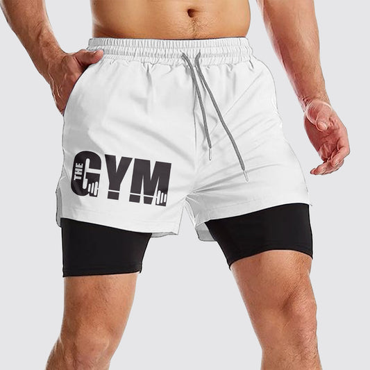 Double Layer Performance Shorts: Your Gym Training Essential!- AA01116