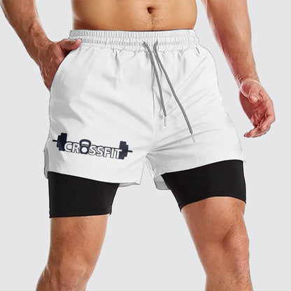 Double Layer Performance Shorts: Your Gym Training Essential!- AA01117