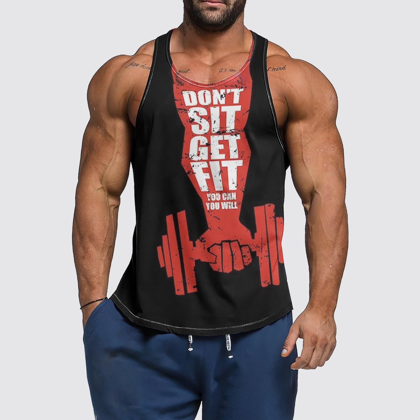 Ultimate Gym Tank Top for Men: Stay Cool and Comfy During Intense Workouts- AA01375