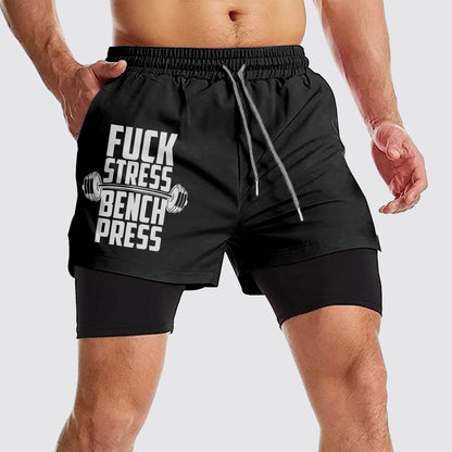 Double Layer Performance Shorts: Your Gym Training Essential!- AA01510