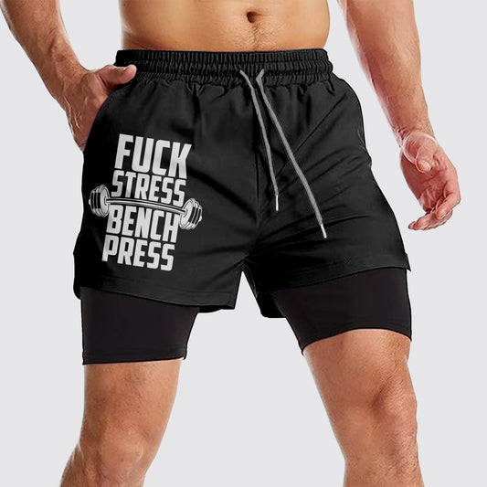 Double Layer Performance Shorts: Your Gym Training Essential!- AA01510