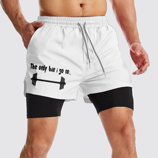 Double Layer Performance Shorts: Your Gym Training Essential!- AA01514