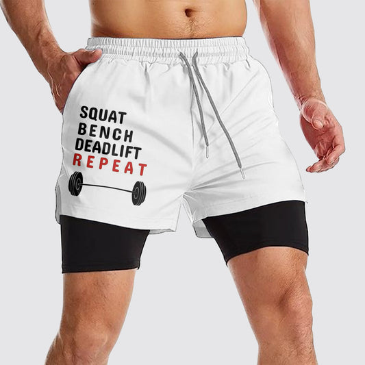 Double Layer Performance Shorts: Your Gym Training Essential!- AA01515