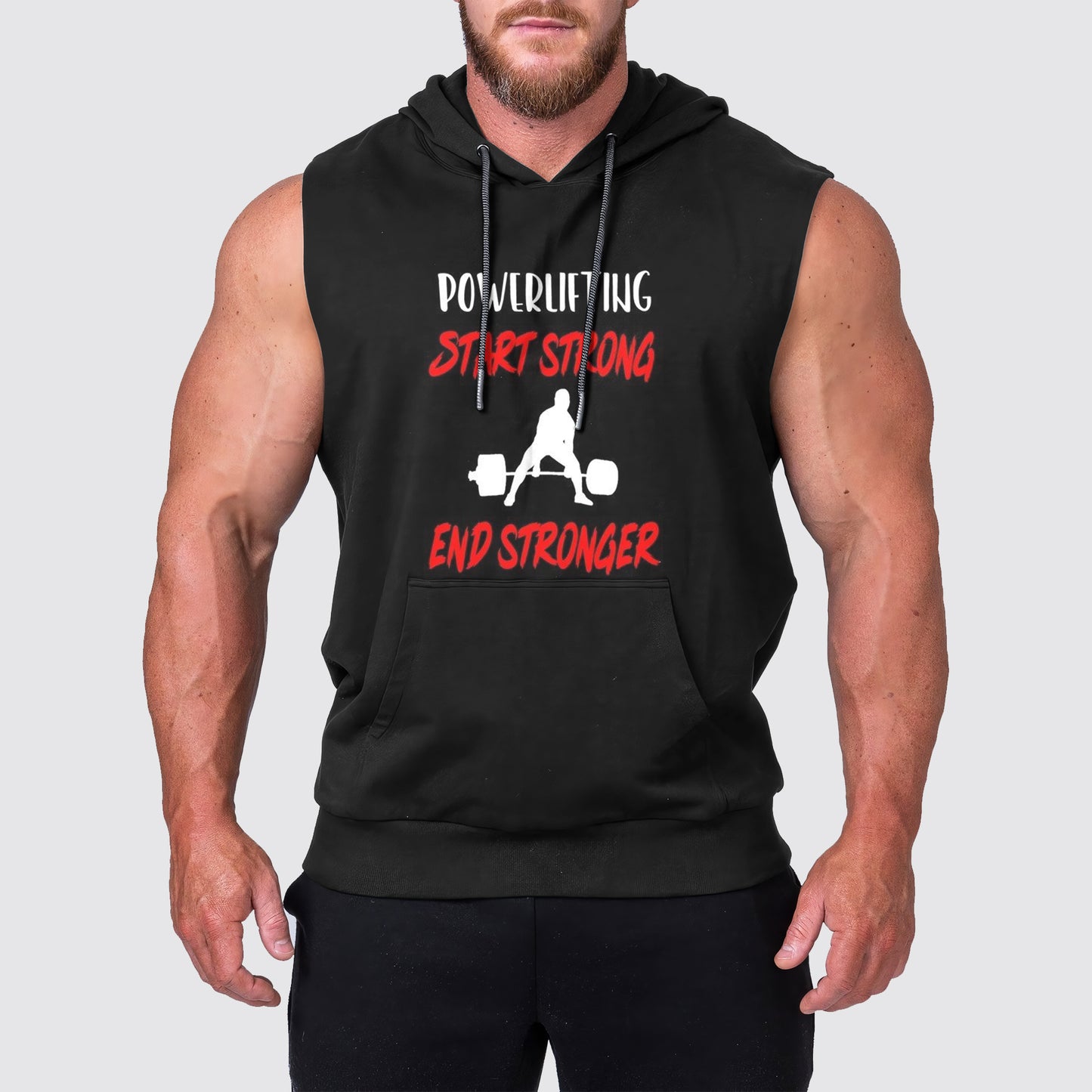 Ultimate Gym Sleeveless Hoodie for Men: Stay Cool and Comfy During Intense Workouts- AA01731