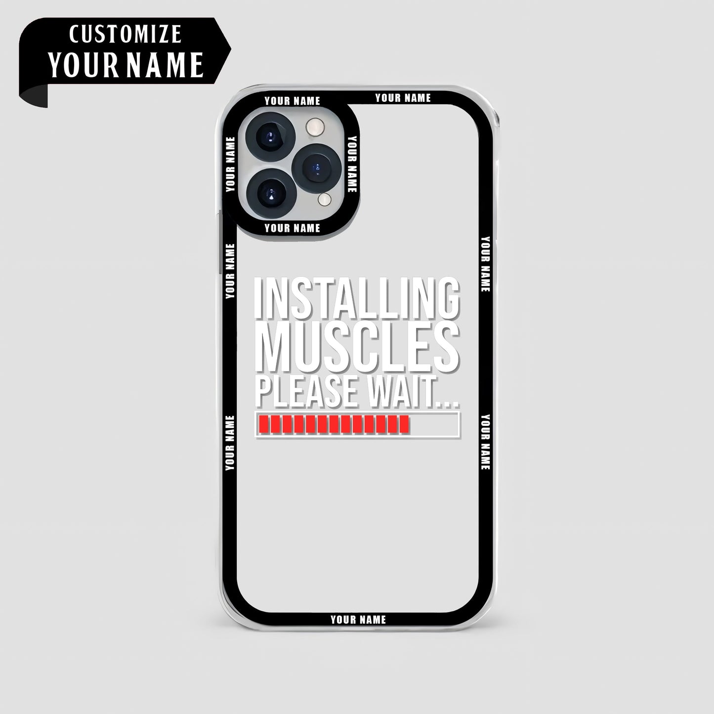 Personalized Transparent Phone Case For Gym Enthusiasts- AA02171