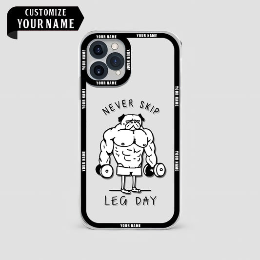 Personalized Transparent Phone Case For Gym Enthusiasts- AA02175