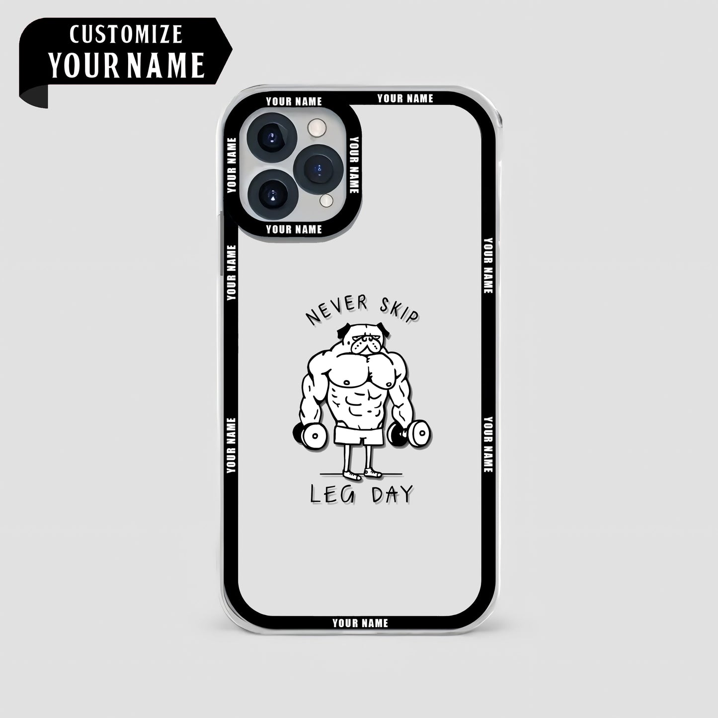 Personalized Transparent Phone Case For Gym Enthusiasts- AA02178