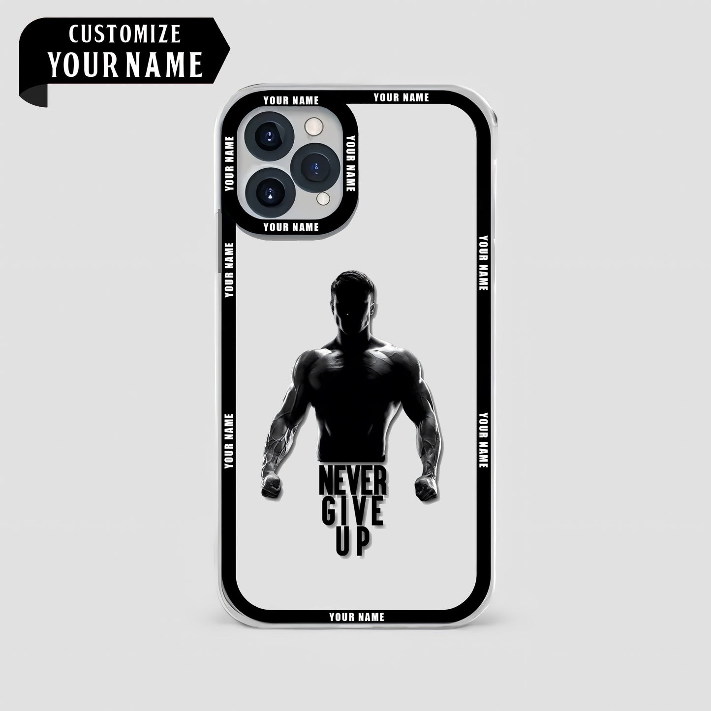 Personalized Transparent Phone Case For Gym Enthusiasts- AA02189