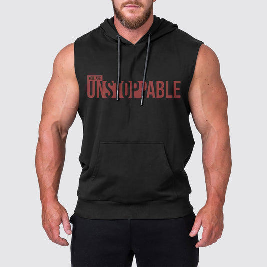 Ultimate Gym Sleeveless Hoodie for Men: Stay Cool and Comfy During Intense Workouts- AA02306