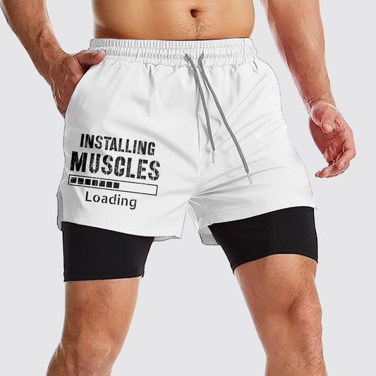 Double Layer Performance Shorts: Your Gym Training Essential!- AA02318