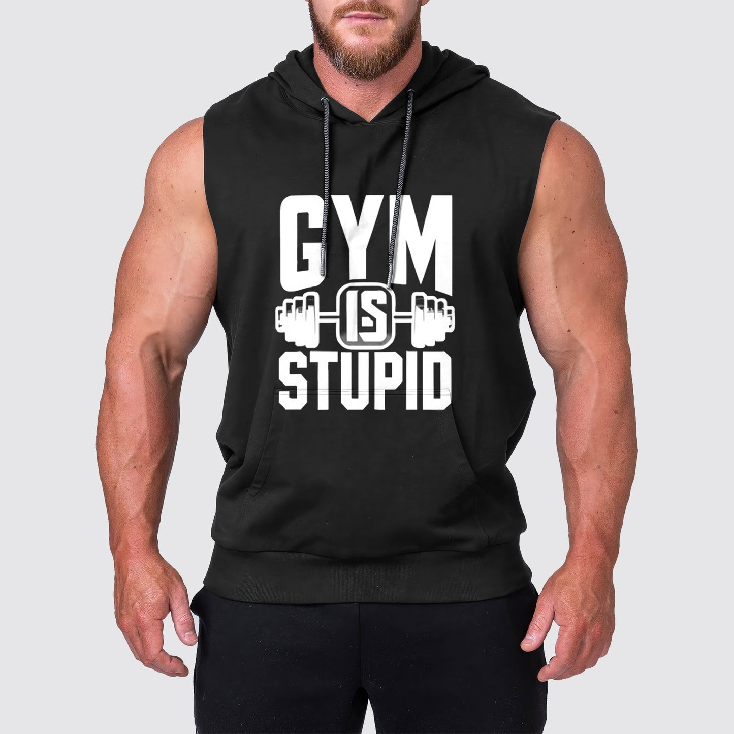 Ultimate Gym Sleeveless Hoodie for Men: Stay Cool and Comfy During Intense Workouts- AA02436