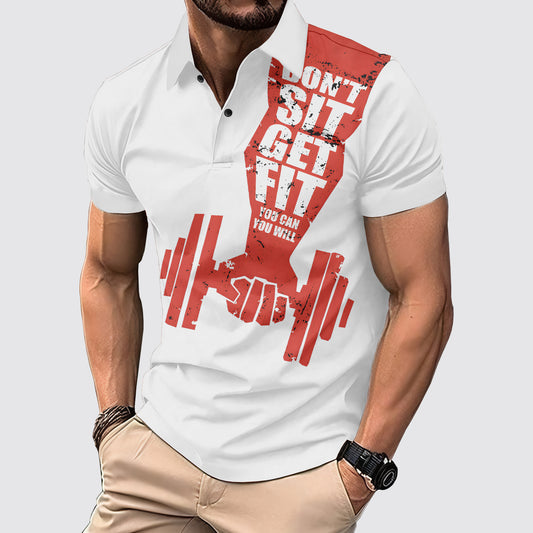 FlexFit Gym Polo Shirt: Performance & Style in Motion- AA02613