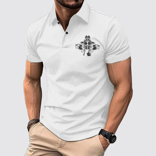 FlexFit Gym Polo Shirt: Performance & Style in Motion- AA02627