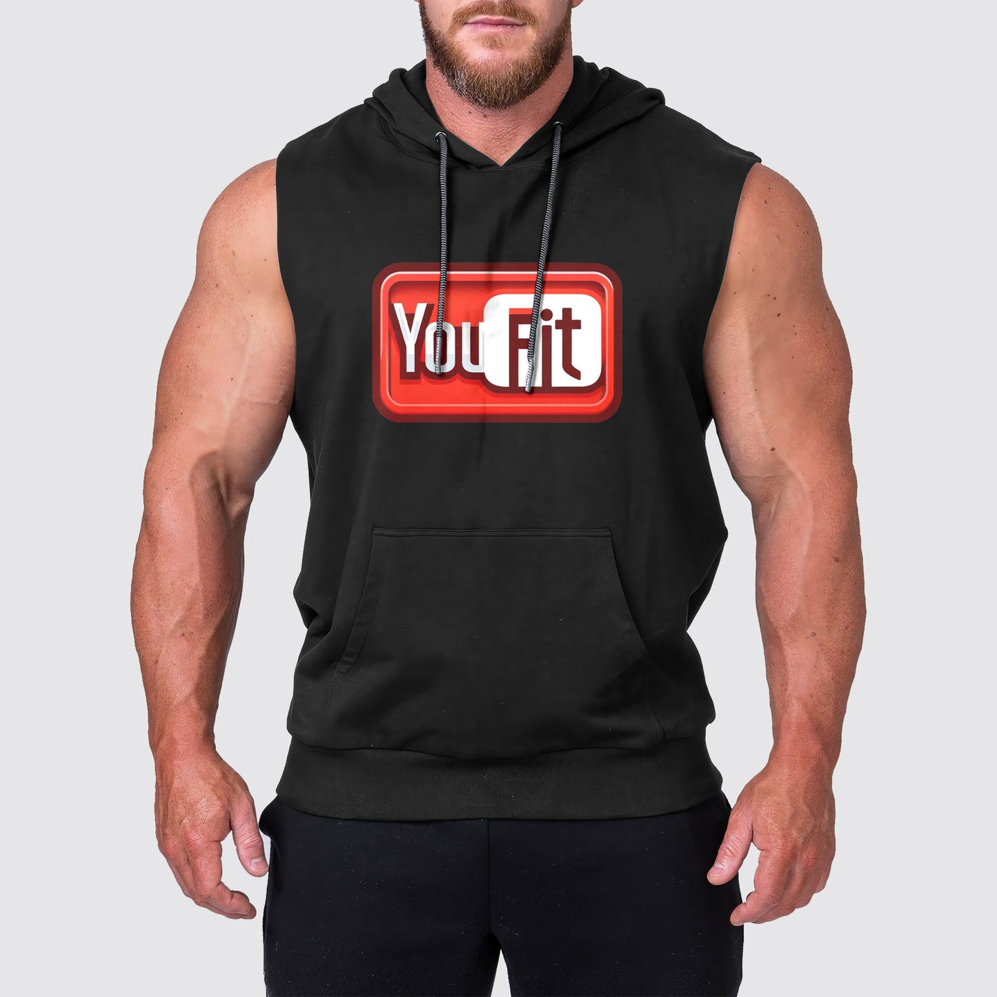 Ultimate Gym Sleeveless Hoodie for Men: Stay Cool and Comfy During Intense Workouts- AA02680