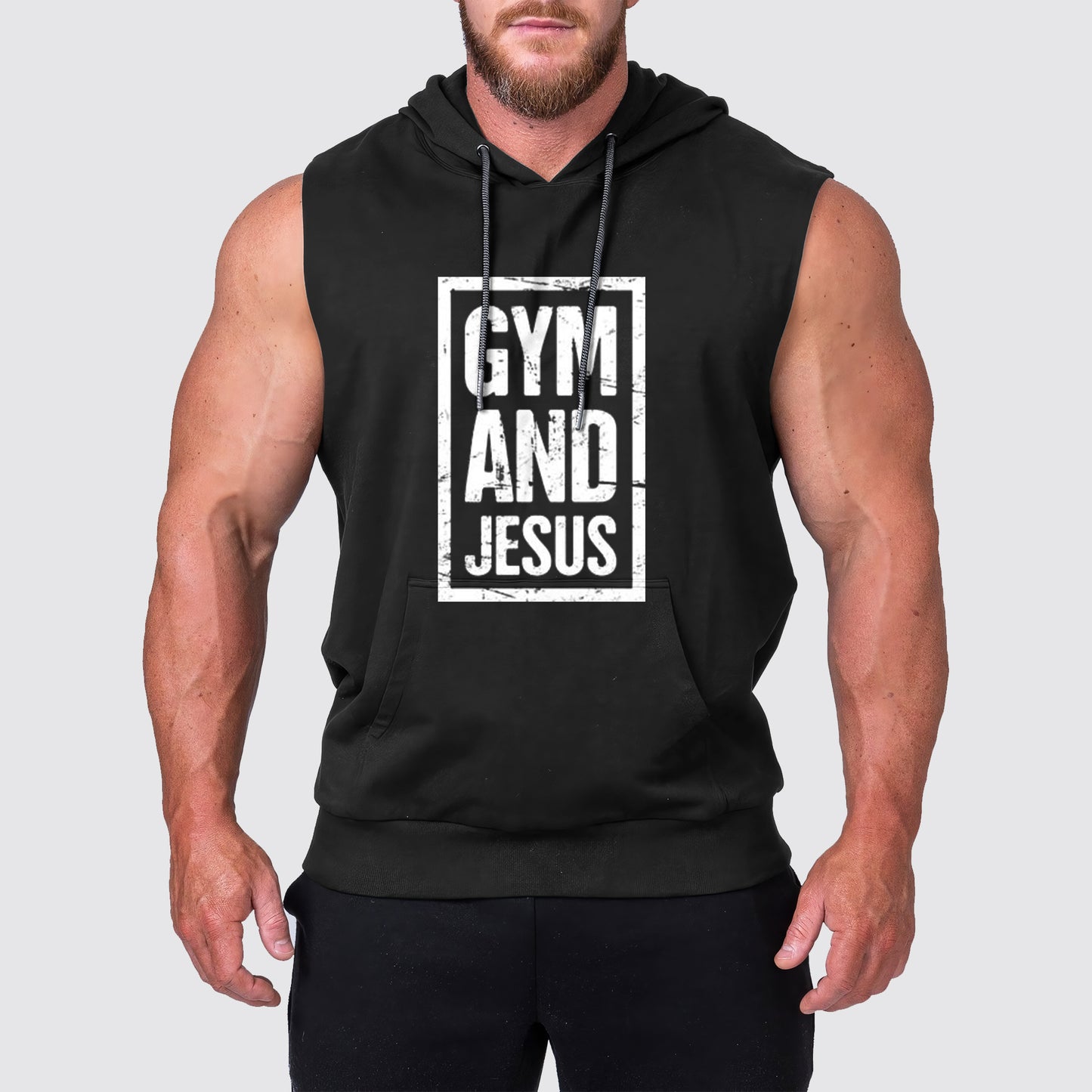 Ultimate Gym Sleeveless Hoodie for Men: Stay Cool and Comfy During Intense Workouts- AA03159