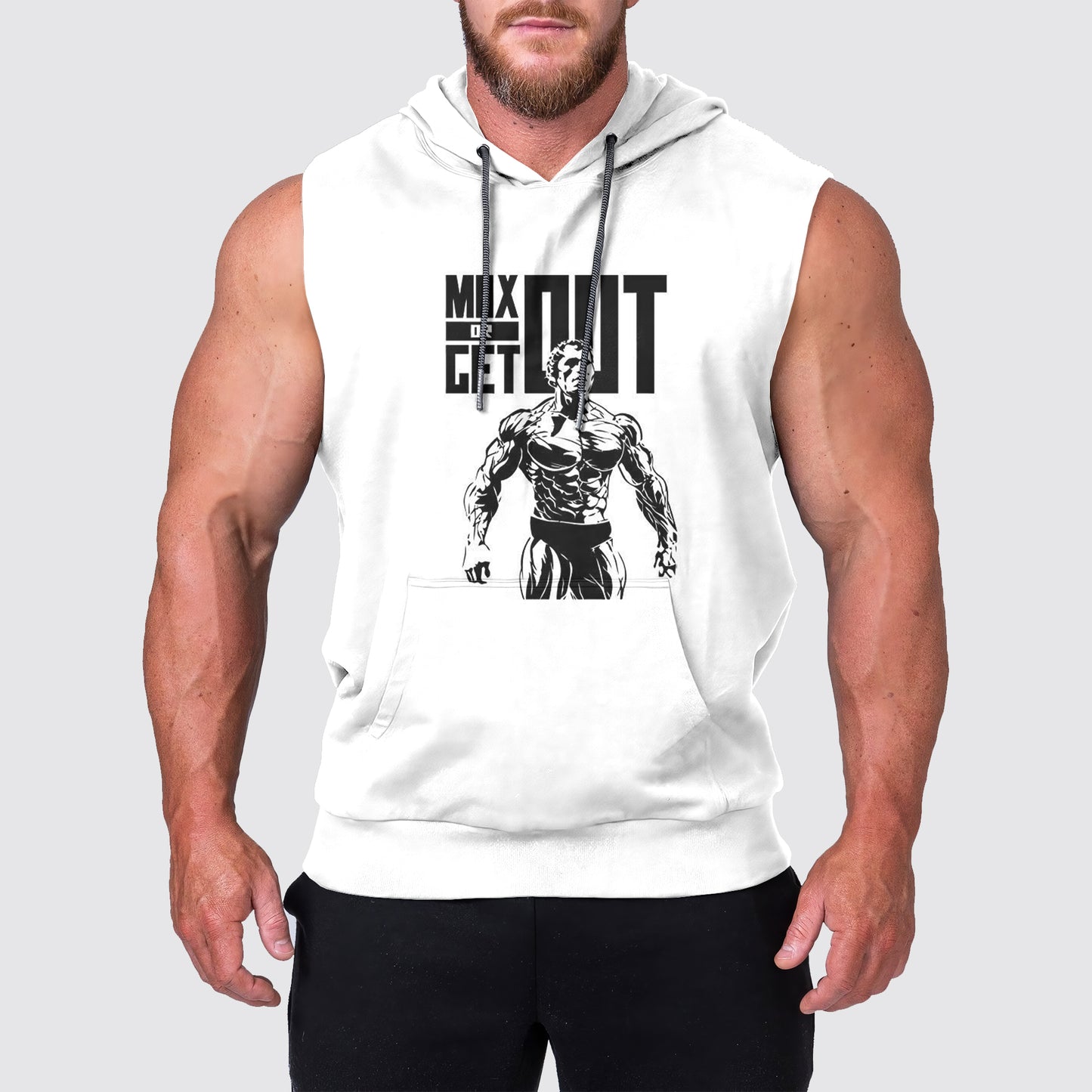 Ultimate Gym Sleeveless Hoodie for Men: Stay Cool and Comfy During Intense Workouts- AA03169