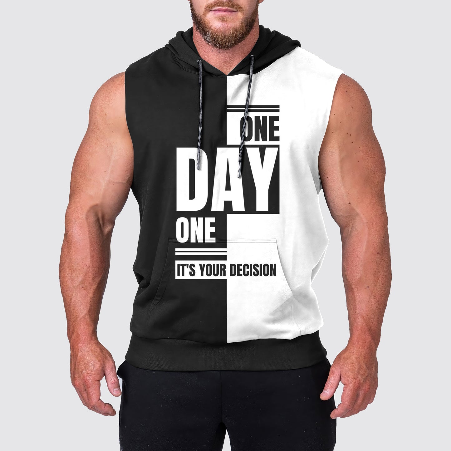 Ultimate Gym Sleeveless Hoodie for Men: Stay Cool and Comfy During Intense Workouts- AA03193