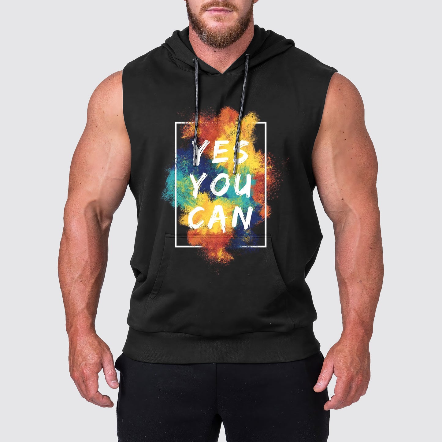 Ultimate Gym Sleeveless Hoodie for Men: Stay Cool and Comfy During Intense Workouts- AA03234