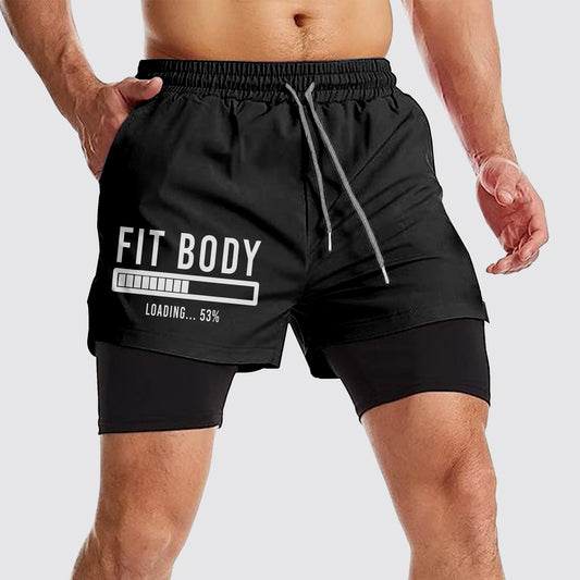 Double Layer Performance Shorts: Your Gym Training Essential!- AA03286