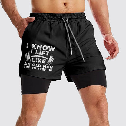 Double Layer Performance Shorts: Your Gym Training Essential!- AA03717