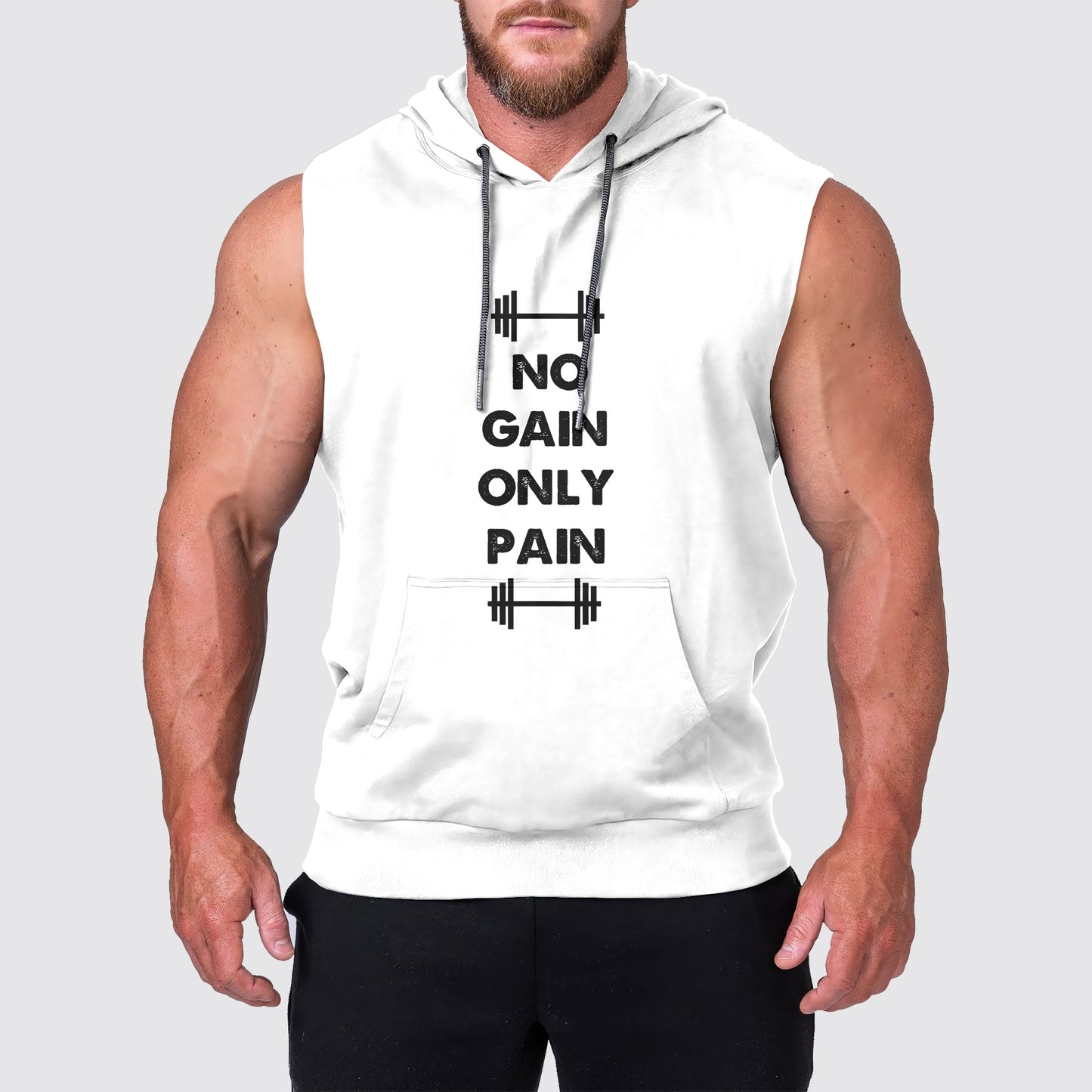 Ultimate Gym Sleeveless Hoodie for Men: Stay Cool and Comfy During Intense Workouts- AA04234