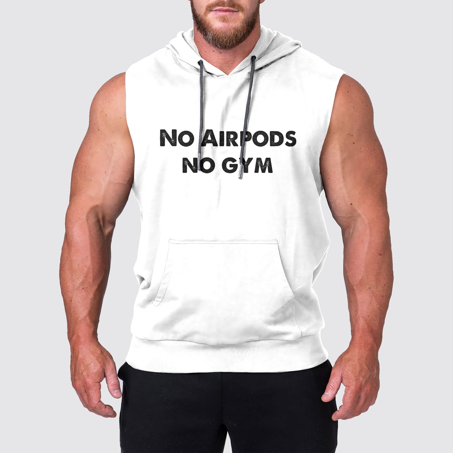 Ultimate Gym Sleeveless Hoodie for Men: Stay Cool and Comfy During Intense Workouts- AA04245