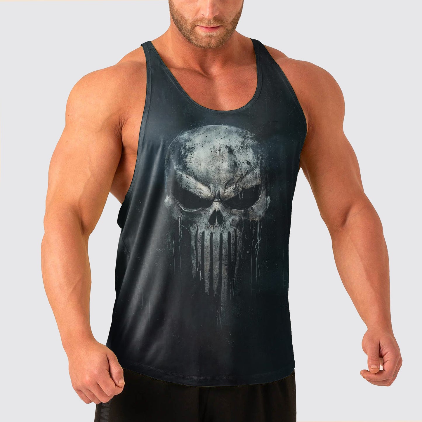 Skull Power Training Tank Top for Men- AA04801