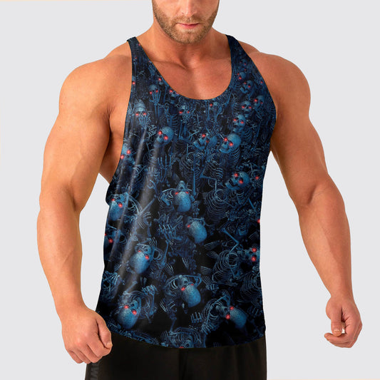 Skull Power Training Tank Top for Men- AA04803