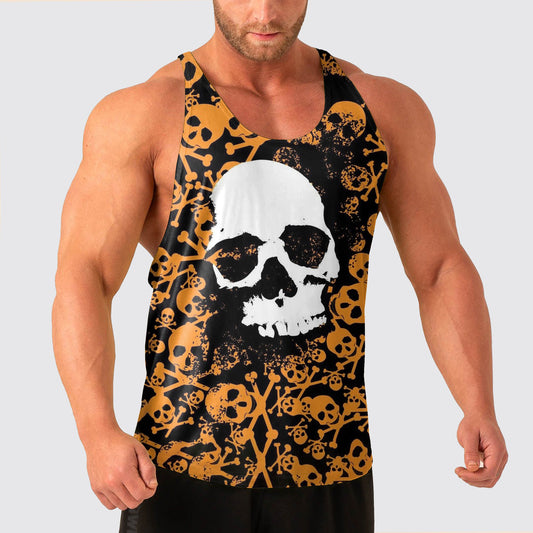 Skull Power Training Tank Top for Men- AA04805