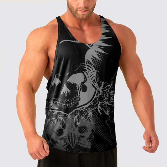 Skull Power Training Tank Top for Men- AA04808