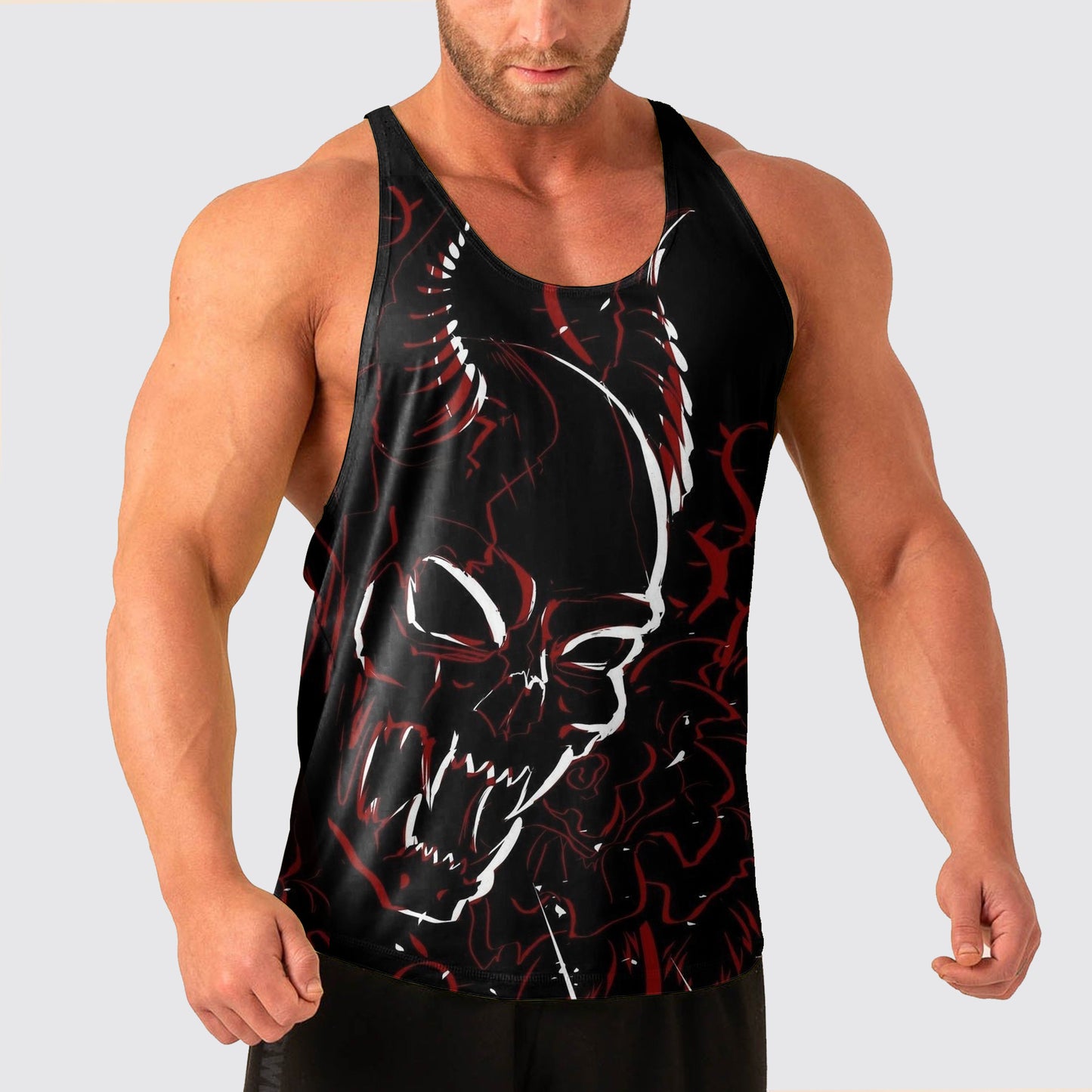 Skull Power Training Tank Top for Men- AA04809