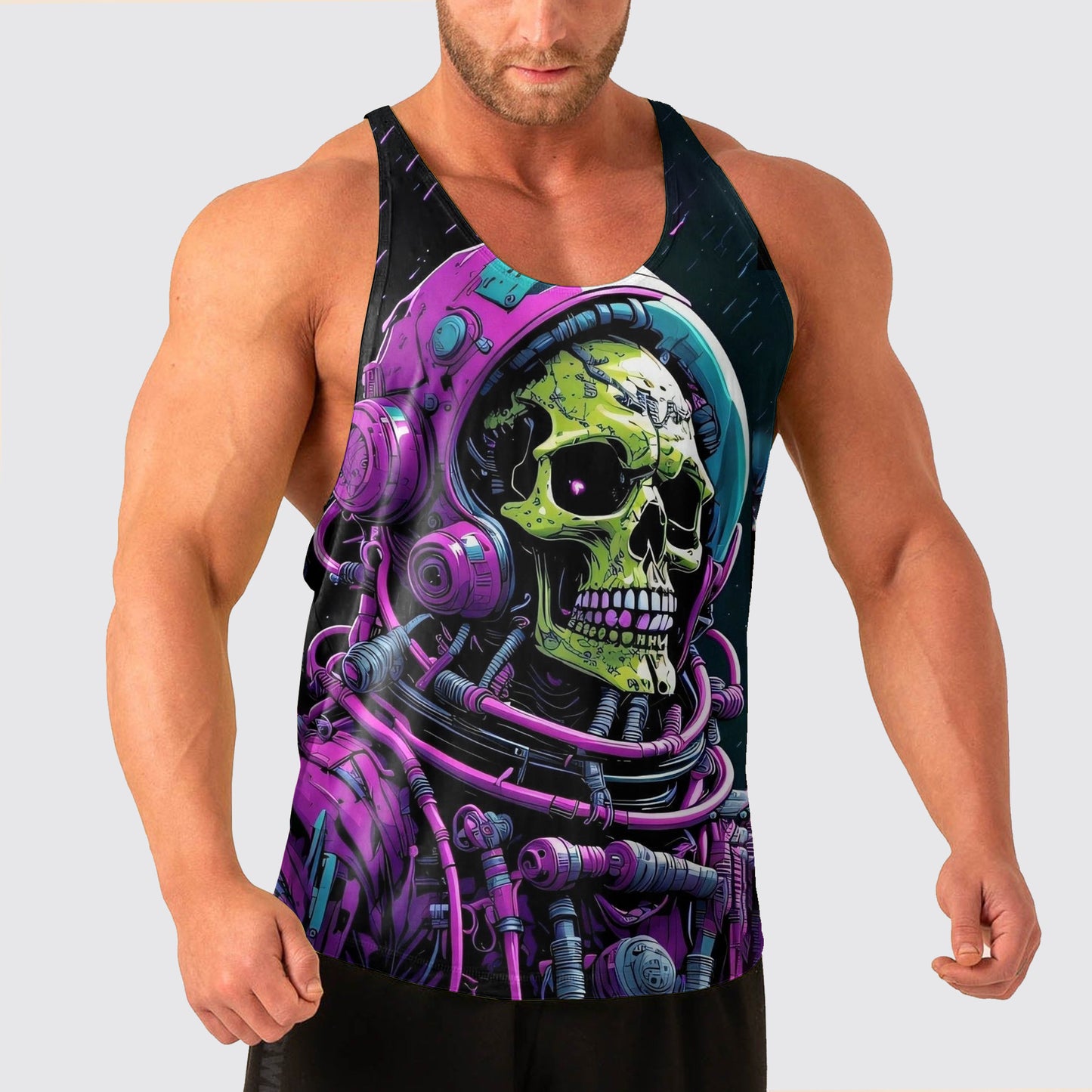 Skull Power Training Tank Top for Men- AA04815