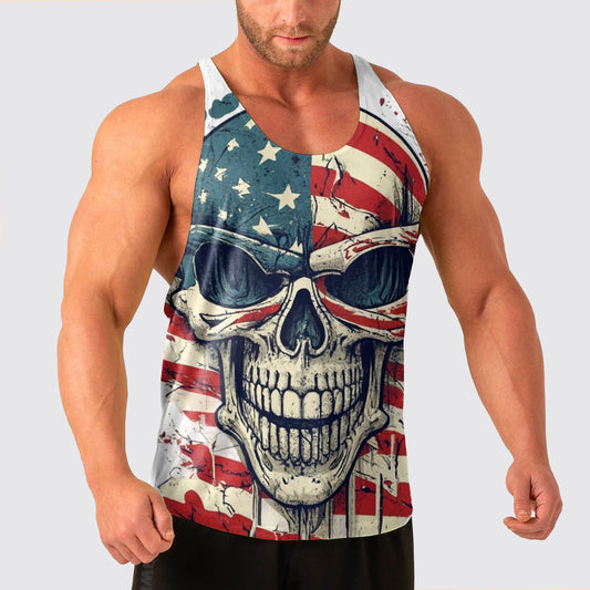 Skull Power Training Tank Top for Men- AA04823