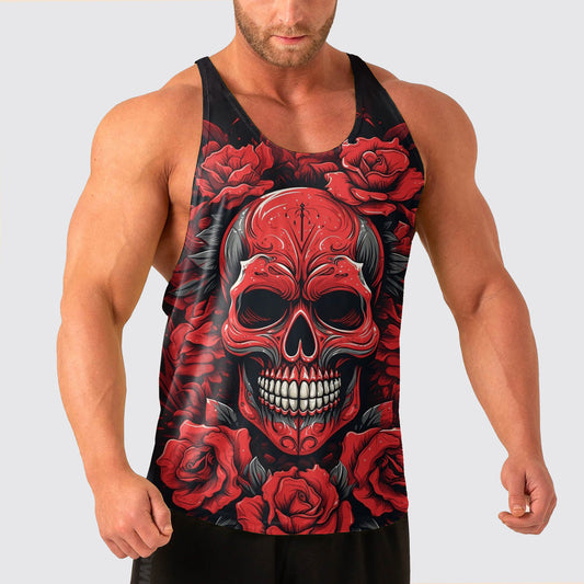 Skull Power Training Tank Top for Men- AA04825