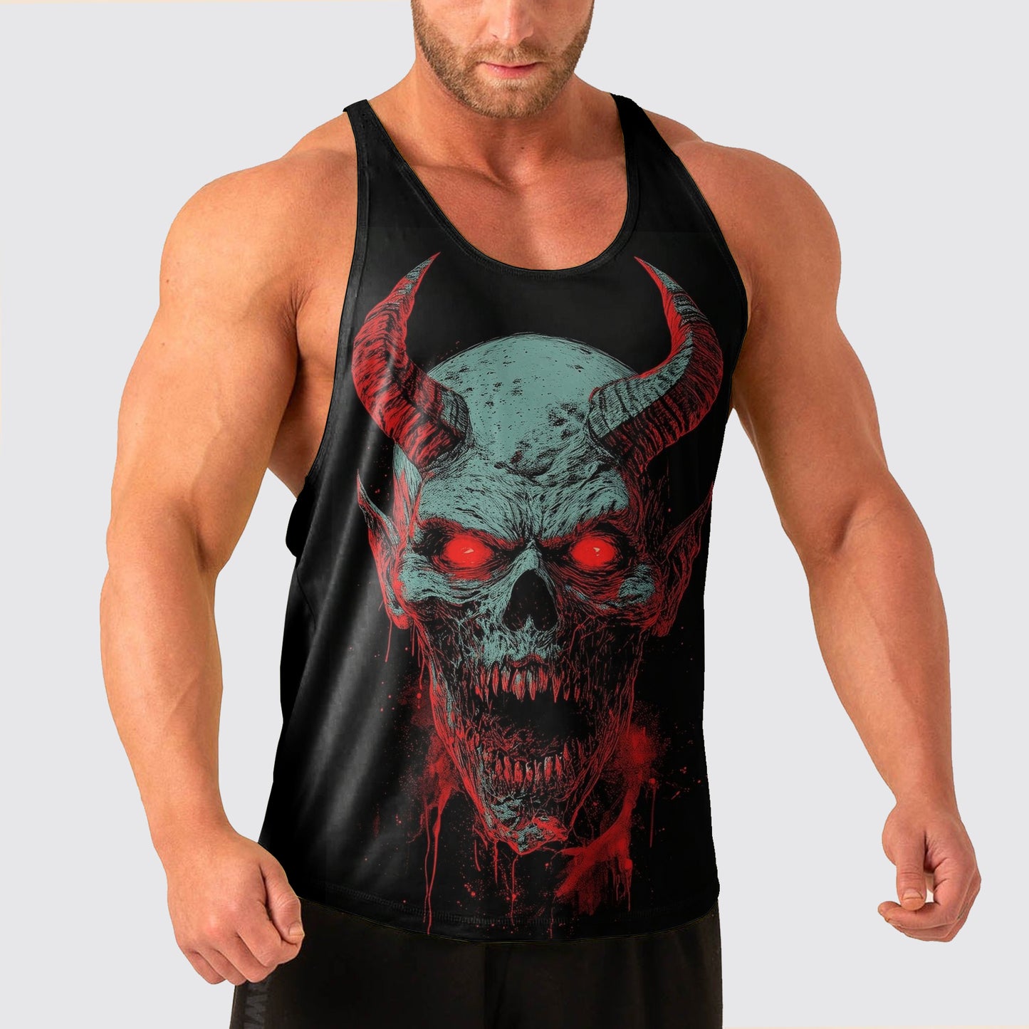 Skull Power Training Tank Top for Men- AA04833