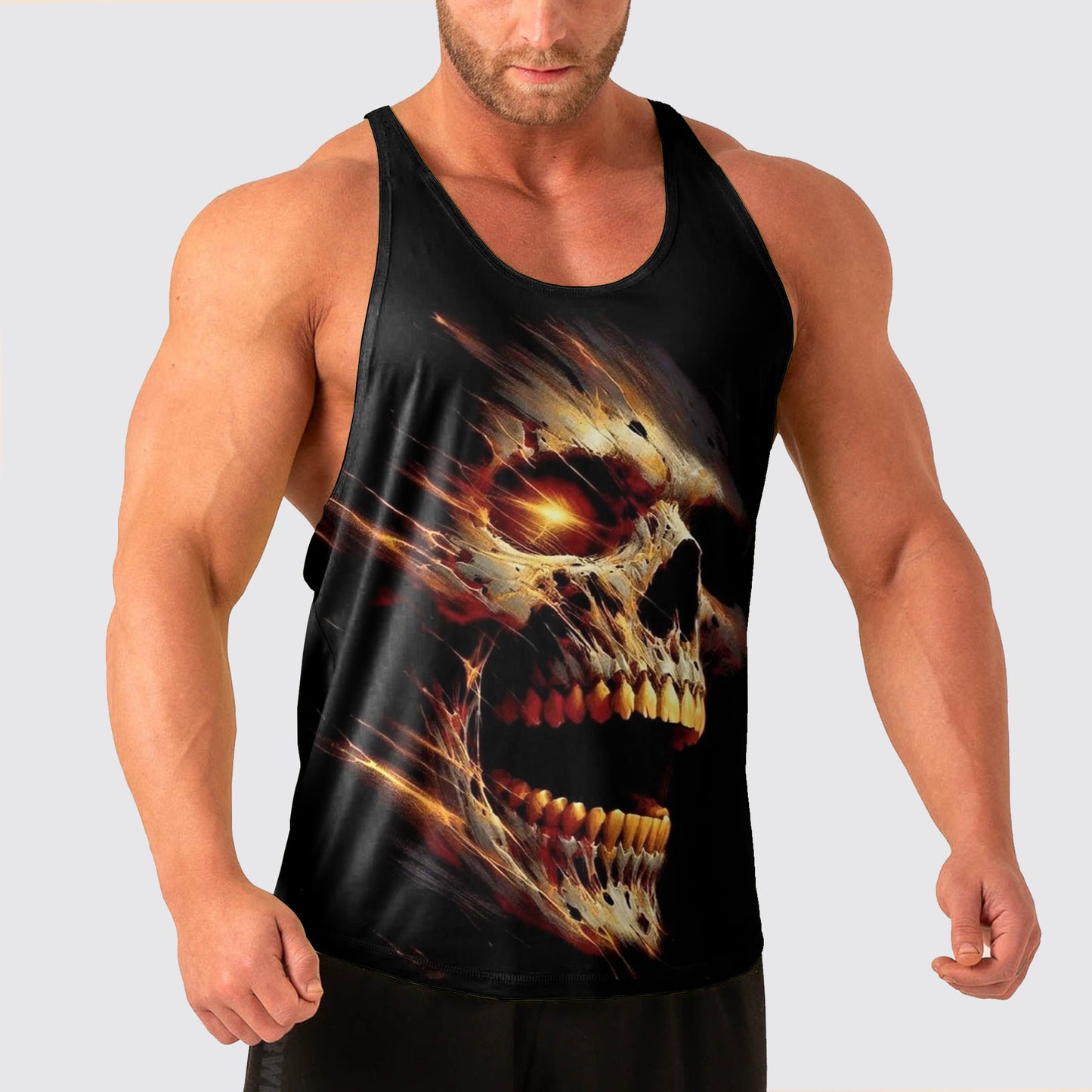 Skull Power Training Tank Top for Men- AA04834