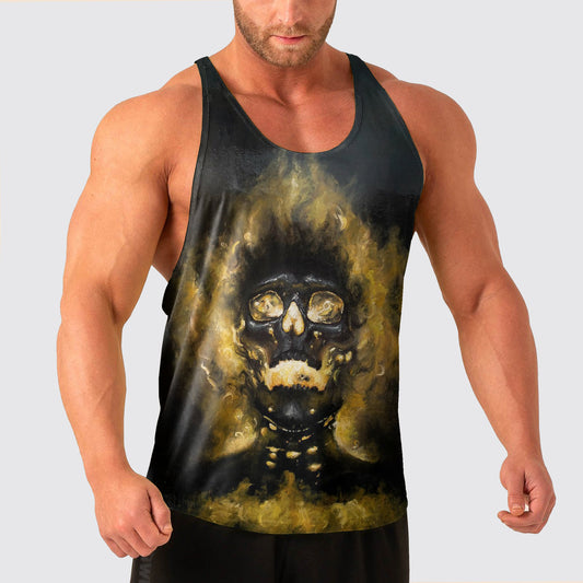 Skull Power Training Tank Top for Men- AA04990