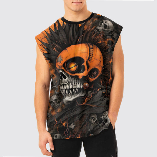 Dread Skull Cut-Off Tank- AA05053