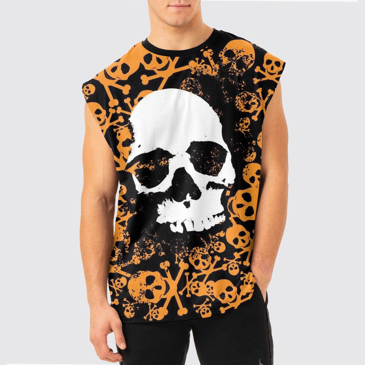 Dread Skull Cut-Off Tank- AA05061