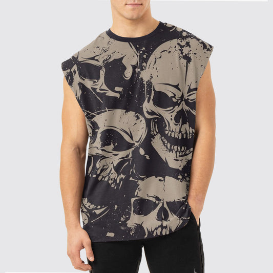 Dread Skull Cut-Off Tank- AA05068