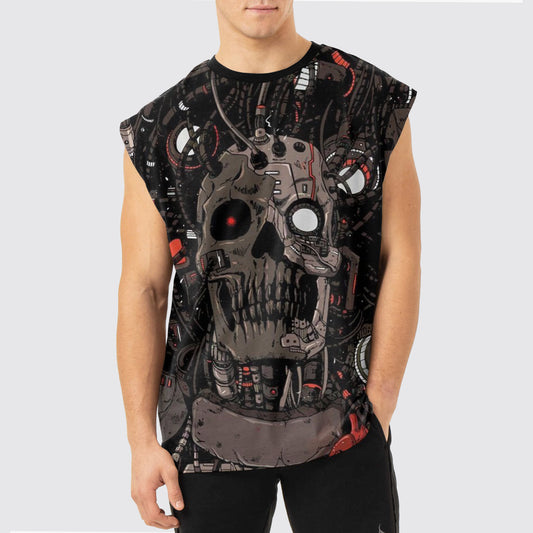 Dread Skull Cut-Off Tank- AA05081