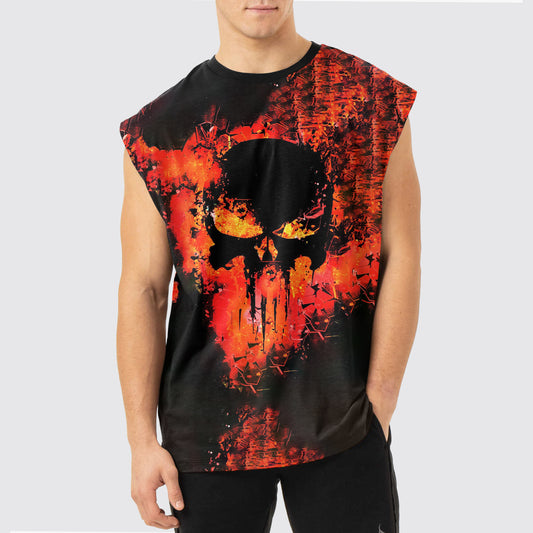 Dread Skull Cut-Off Tank- AA05121