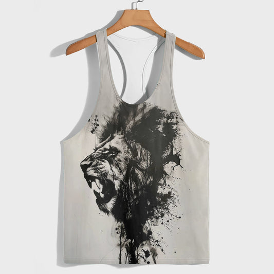 Lion 3D Racerback Tank Top- AA05188