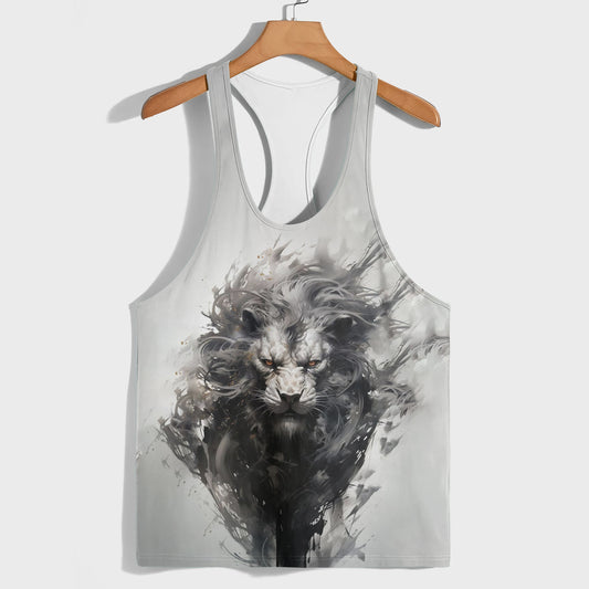 Lion 3D Racerback Tank Top- AA05189