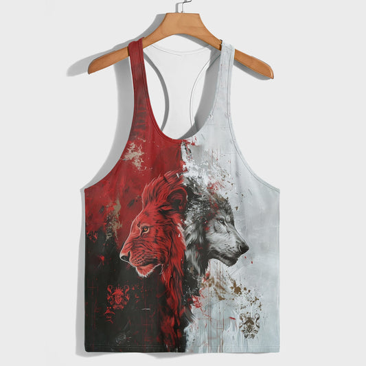 Lion 3D Racerback Tank Top- AA05196