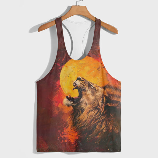 Lion 3D Racerback Tank Top- AA05197