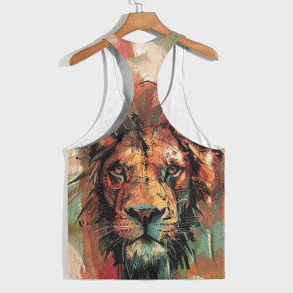 Lion 3D Racerback Tank Top- AA05198