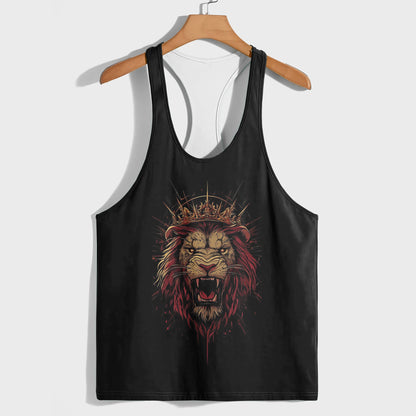 Lion 3D Racerback Tank Top- AA05219