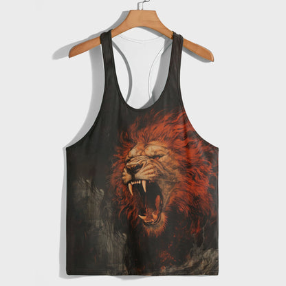 Lion 3D Racerback Tank Top- AA05224