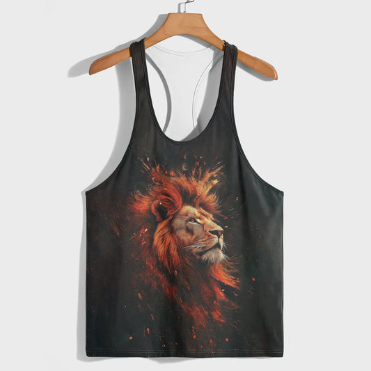 Lion 3D Racerback Tank Top- AA05233